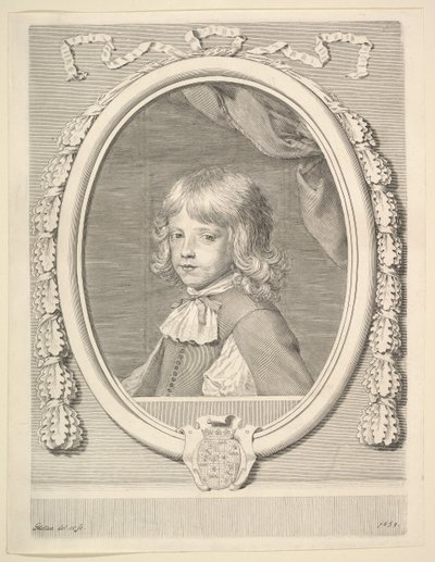 子供の頃のルイ=ジョセフ・ド・ロレーヌ、ドュ・ド・ギーズ、1659年。 作： Claude Mellan