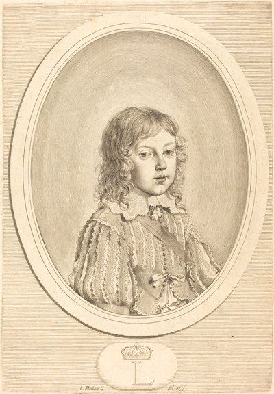少年時代のルイ14世 作： Claude Mellan