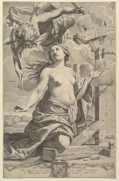 聖カタリナの殉教、1625年。 作： Claude Mellan