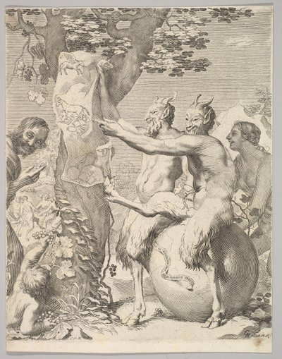 1645年以前のサテュロス。 作： Claude Mellan