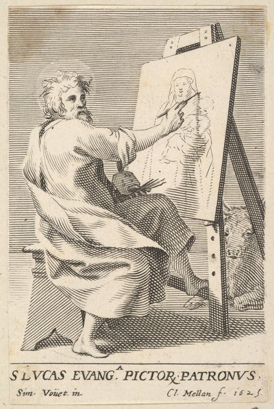 聖母マリアの聖母マリア絵画、1625年。 作： Claude Mellan