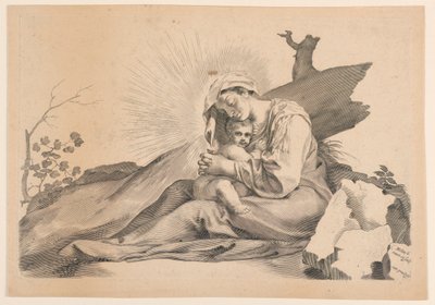 聖母子 作： Claude Mellan