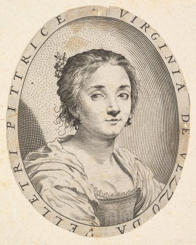 ヴァージニアダヴェッツォ、サイモンヴエットの妻、1626年。 作： Claude Mellan