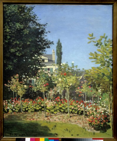 サント・アドレの花畑。クロード・モネ（1840-1926）の作品 作： Claude Monet
