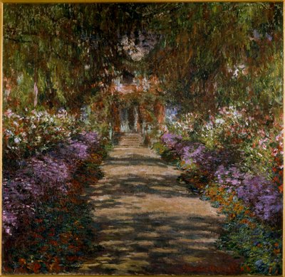 ジヴェルニーの庭のアレー 作： Claude Monet