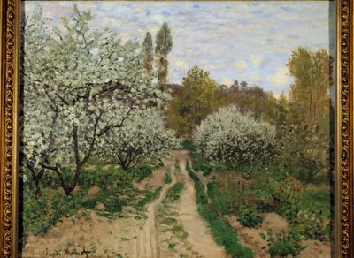 咲き誇るリンゴの木 作： Claude Monet