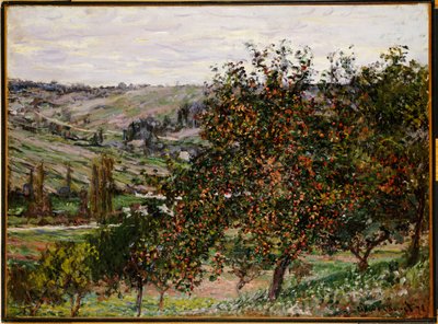 ヴェトゥイユ近くのリンゴの木 作： Claude Monet