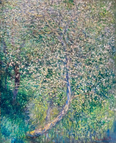 水辺に咲くリンゴの木 作： Claude Monet