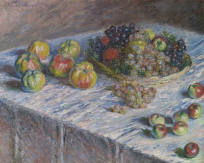 リンゴとブドウ、1880年。 作： Claude Monet