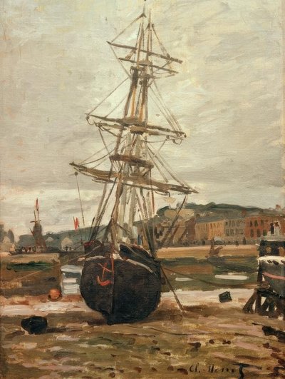 フェカン座礁船 作： Claude Monet