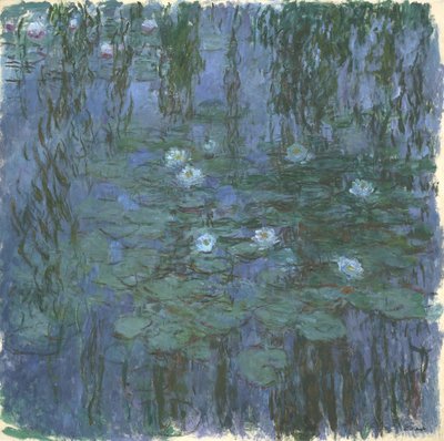 青い睡蓮 作： Claude Monet