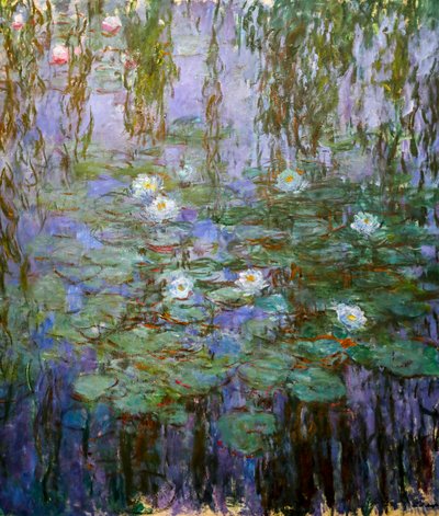 青い睡蓮 (詳細) 作： Claude Monet