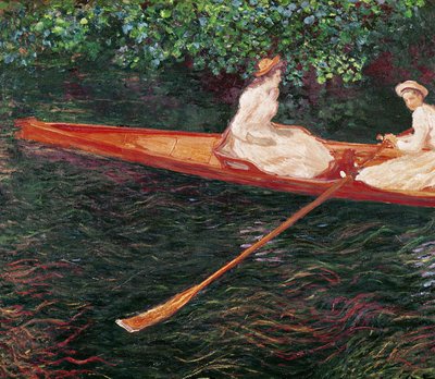 エプテ川でのボート遊び、1889〜1890年 作： Claude Monet