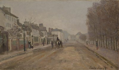 1872年、アルジャントゥイユのブルバールエロイーズ 作： Claude Monet