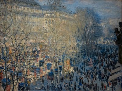 パリのキャピュシーヌ大通り 作： Claude Monet