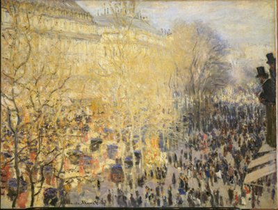 パリの大通り 作： Claude Monet