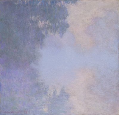 ジヴェルニーの霧の近くのセーヌ川の支流、1897 年。 作： Claude Monet