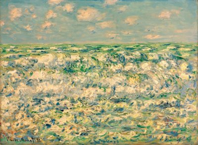 砕ける波 作： Claude Monet