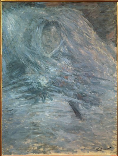 死の床に就くカミーユ（画家の最初の妻1847-1879年 作： Claude Monet