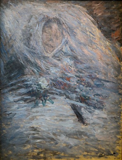 死の床のカミーユ 作： Claude Monet