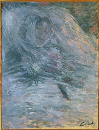 死の床につくカミーユ（油彩・キャンバス） 作： Claude Monet