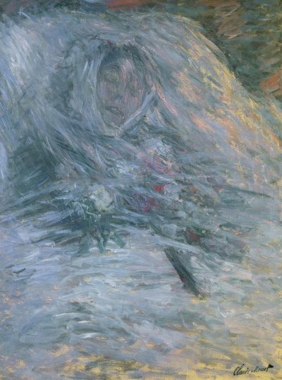彼女の死床にいるカミーユ 作： Claude Monet