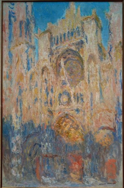 ルーアン大聖堂。太陽の効果、一日の終わり 作： Claude Monet