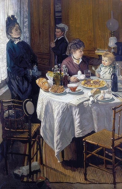 ランチ（ルデジュナー）。 1868.復元後の状態 作： Claude Monet