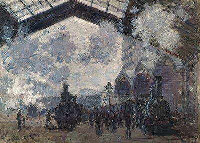 デアガールサンラザール。 1877 作： Claude Monet