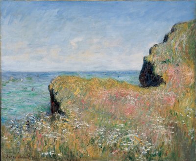 崖の端、プールビル、1882 作： Claude Monet