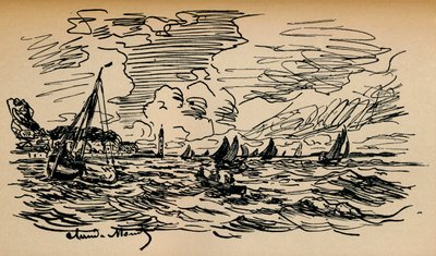 オンフルールのセーヌ河口、c1865 作： Claude Monet