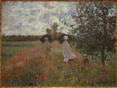 アルジャントゥイユ近くの散歩で 作： Claude Monet