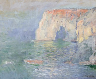 エトルタ：ル・マネポート、水面の反射 作： Claude Monet
