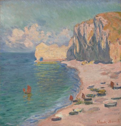エトルタビーチとファレーズ・ダモン 作： Claude Monet