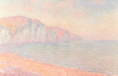 朝のプールヴィルの断崖 作： Claude Monet