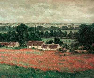 ケシ畑、ジベルニー 作： Claude Monet