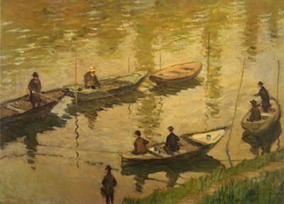 セーヌ川の漁師たち 作： Claude Monet