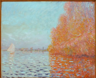 川の風景、秋 作： Claude Monet