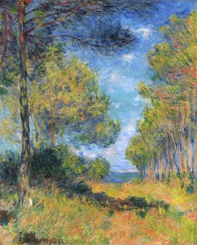 フランス語：Allée de sapins à Varengeville
ドイツ語：ヴァレンシュヴィルのタンネンアレー 作： クロード・モネ