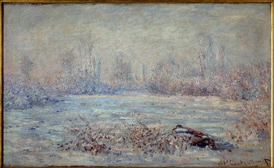 1880年のヴェトゥイユ付近の霜 クロード・モネ（1840-1926）の絵画 1880年 薄さ0.61×1m パリ、オルセー美術館蔵 作： Claude Monet
