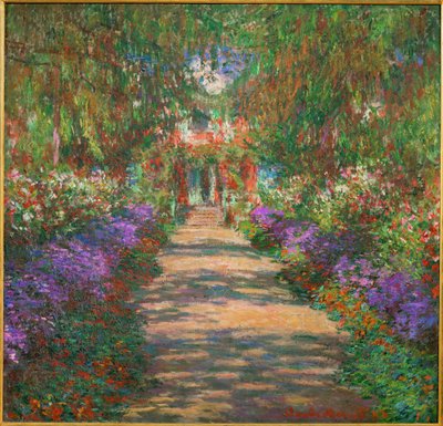 ジヴェルニーの庭（キャンバスに描く） 作： Claude Monet