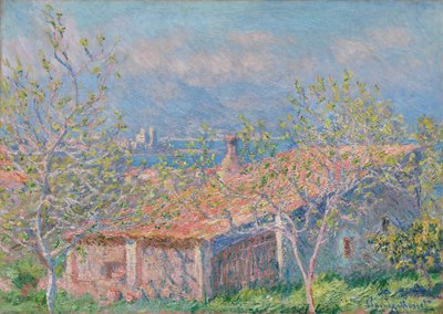 アンティーブの庭師の家、1888年。 作： Claude Monet