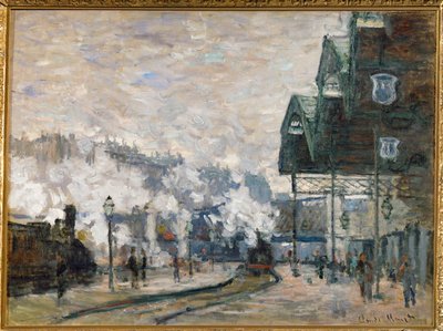 サン・ラザール駅、西の埠頭（油彩・キャンバス） 作： Claude Monet