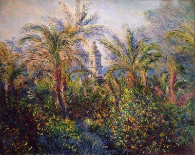 ボルディゲーラの庭園、朝の印象。 1884 作： Claude Monet