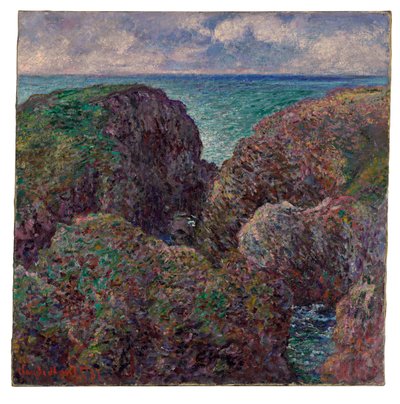 ポート・グルファーの岩のグループ、1887 作： Claude Monet