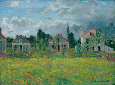 アルジャントゥイユの家 作： Claude Monet