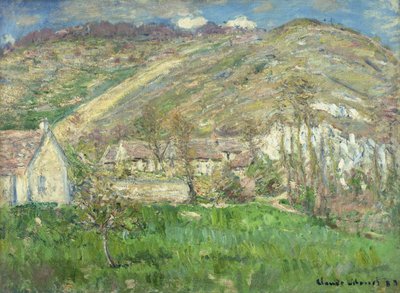 ジヴェルニー近くの崖のハムレット。 Hameau de Falaises pres Giverny、1885 作： Claude Monet