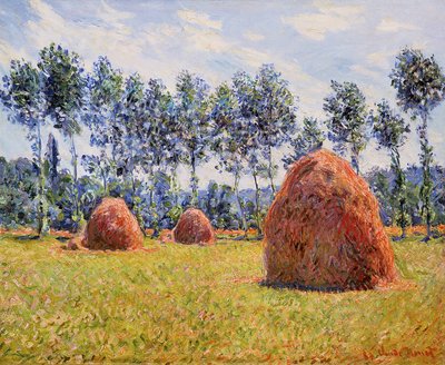 1884年、ジヴェルニーで干し草の山 作： Claude Monet