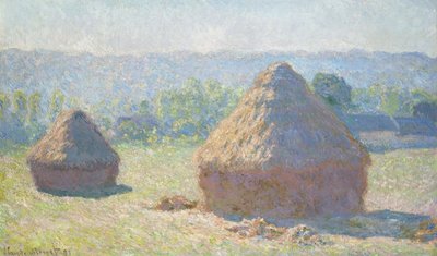 干し草、夏の終わり 作： Claude Monet