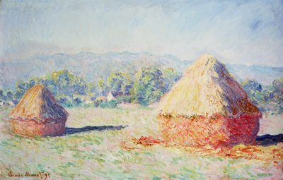 太陽の干し草、朝の効果、1891 作： Claude Monet